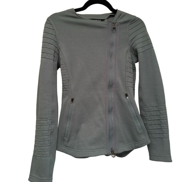 Athleta sage green moto jacket- size xs - Picture 1 of 9